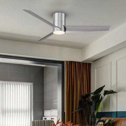 Immax NEO 07135-S - Dimmbarer LED-Deckenventilator FRESH LED/18W/230V Wi-Fi Tuya matt Chrom + Fernbedienung