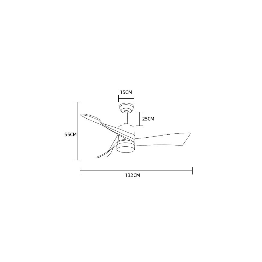 Immax NEO 07136-B - Dimmbarer LED-Deckenventilator SOFISTICADO LED/18W/230V Eiche Wi-Fi Tuya + Fernbedienung