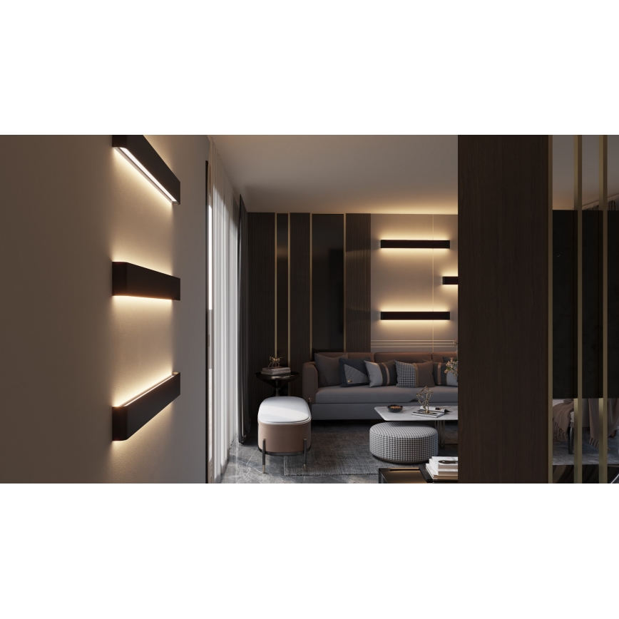 Immax NEO 07137-B - LED SMART Dimmbare Wandleuchte LINEA schwarz LED/40W/230V + Fernbedienung 76 cm Tuya ZigBee