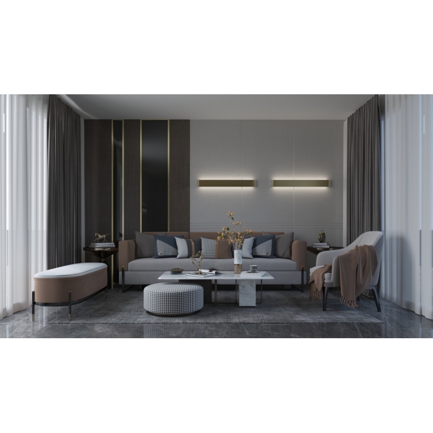 Immax NEO 07137-G - LED SMART Dimmbare Wandleuchte LINEA golden LED/40W/230V + Fernbedienung 76 cm Tuya ZigBee