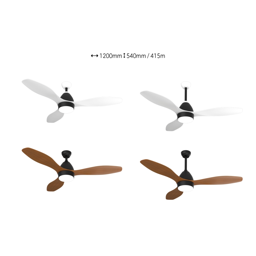 Immax NEO 07141-B - Ventilateur de plafond LED NEO LITE FRESCO LED/18W/230V Tuya Wi-Fi noir/marron+ télécommande