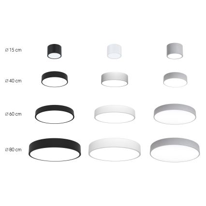 Immax NEO 07143-GR60 - LED Dimmbare Deckenleuchte RONDATE LED/50W/230V Tuya grau + Fernbedienung