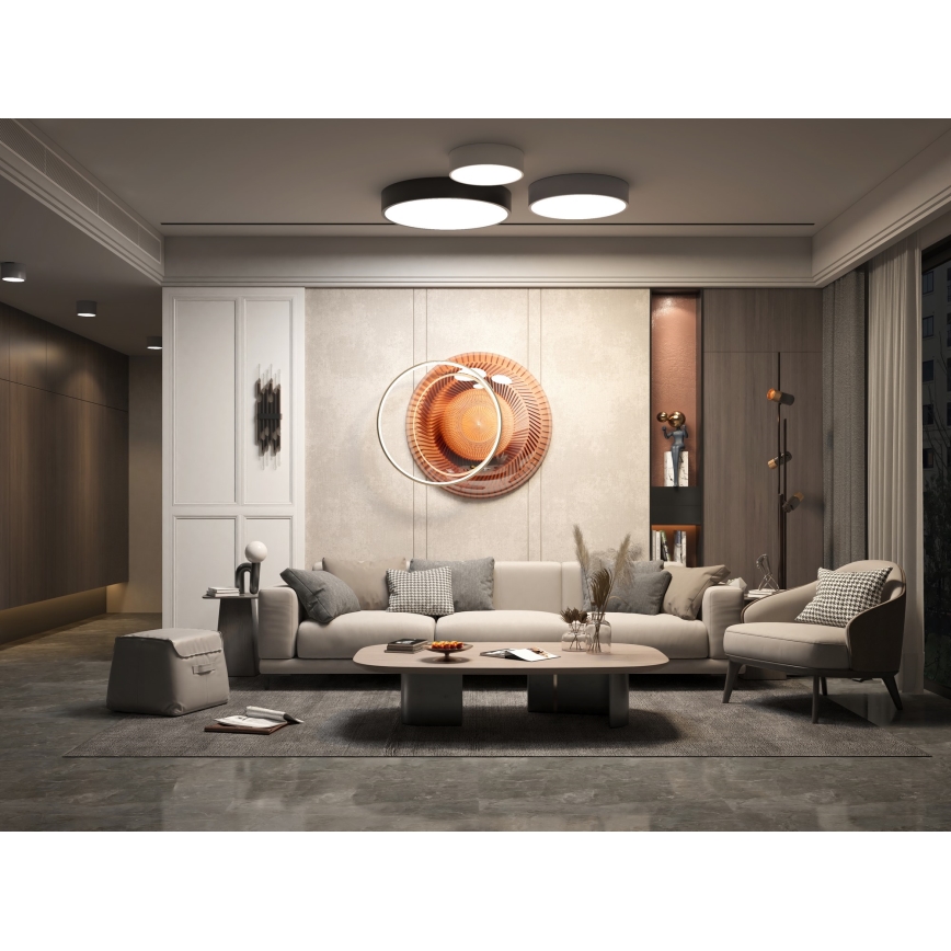 Immax NEO 07143-GR60 - Luce LED dimmerabile RONDATE LED/50W/230V Tuya grigia + TC