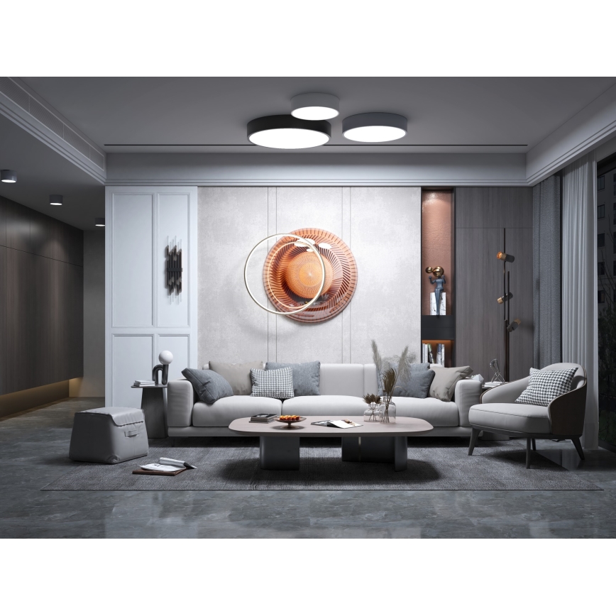 Immax NEO 07143-GR60 - Luce LED dimmerabile RONDATE LED/50W/230V Tuya grigia + TC