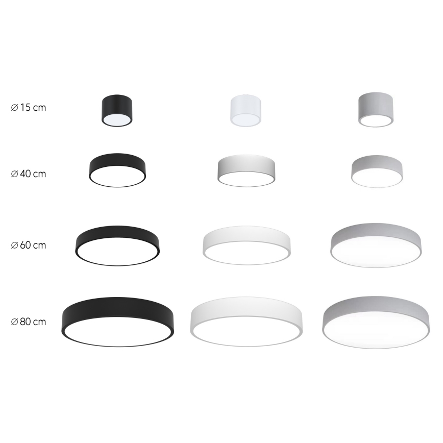 Immax NEO 07143-GR60 - Plafonnier LED à intensité variable RONDATE LED/50W/230V Tuya gris + télécommande