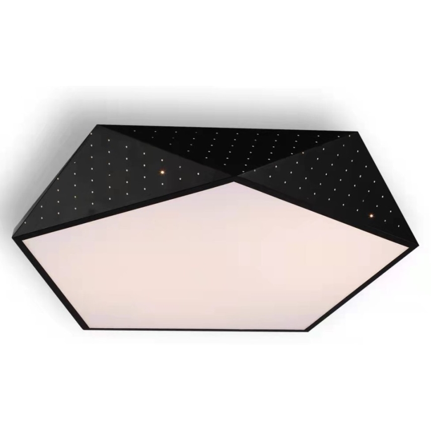 Immax NEO 07151-B60 - Plafoniera LED dimmerabile BRILIANT LED/45W/230V Wi-Fi Tuya nero + telecomando