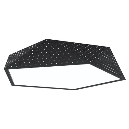 Immax NEO 07151-B60 - Plafoniera LED dimmerabile BRILIANT LED/45W/230V Wi-Fi Tuya nero + telecomando