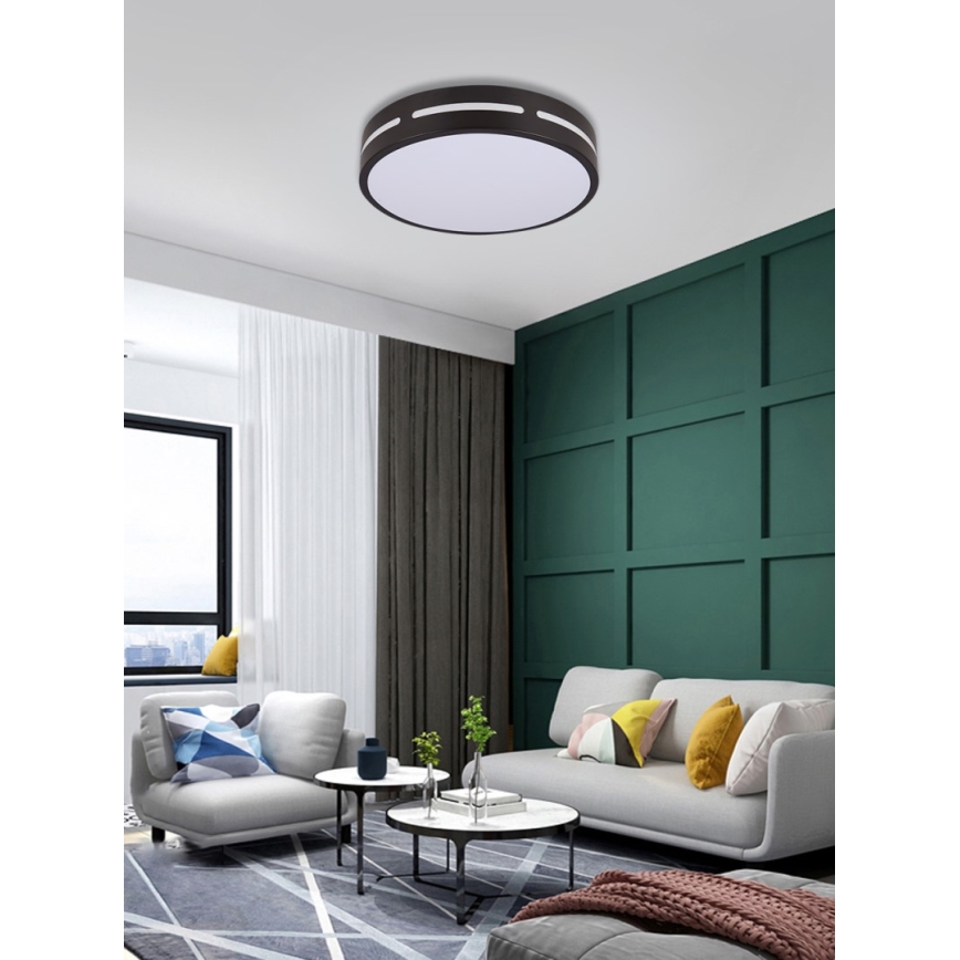 Immax NEO 07152-B40 - LED dimmbare Deckenleuchte NEO LITE PERFECTO LED/24W/230V Wi-Fi Tuya schwarz + Fernbedienung