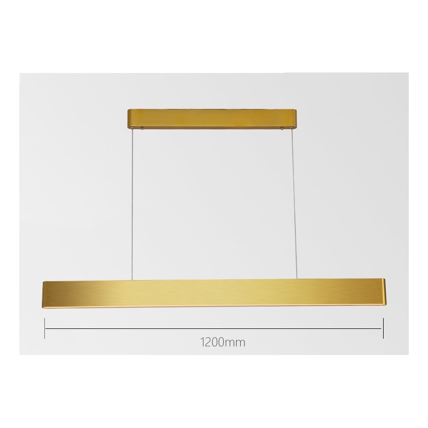 Immax NEO 07157-G120X - RGB+CCTW Dimmbare LED-Hängeleuchte an Schnur MILANO LED/40W/230V Tuya golden