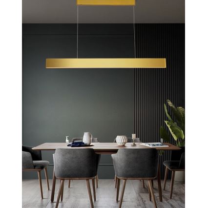 Immax NEO 07157-G120X - Suspension LED RGB+CCT à intensité variable MILANO LED/40W/230V Tuya doré