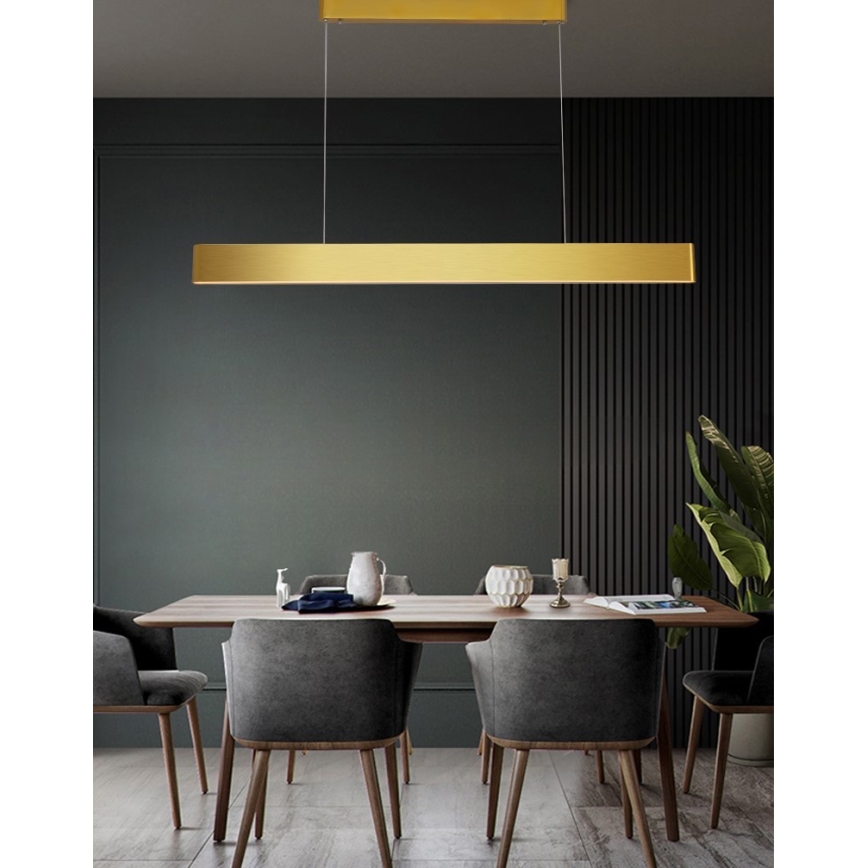 Immax NEO 07157-G120X - Suspension LED RGB+CCT à intensité variable MILANO LED/40W/230V Tuya doré