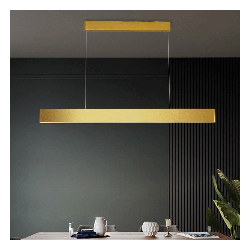 Immax NEO 07157-G120X - Suspension LED RGB+CCT à intensité variable MILANO LED/40W/230V Tuya doré