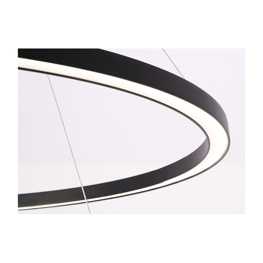 Immax NEO 07158-B80 - Lustre LED à intensité variable sur un fil FINO LED/60W/230V Tuya noir + télécommande