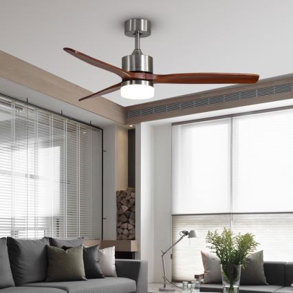 Immax NEO 07165-S - LED-Deckenventilator ELEGANTE LED/18W/230V Eiche Wi-Fi Tuya + Fernbedienung