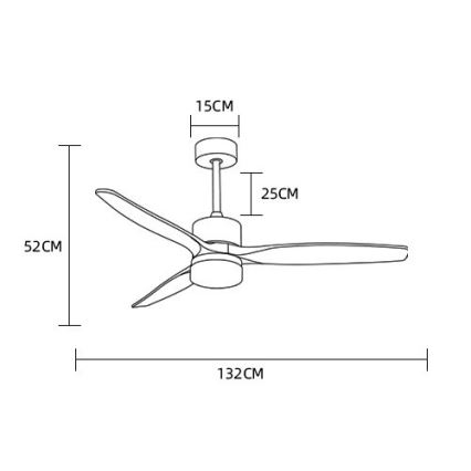 Immax NEO 07165-S - LED-Deckenventilator ELEGANTE LED/18W/230V Eiche Wi-Fi Tuya + Fernbedienung