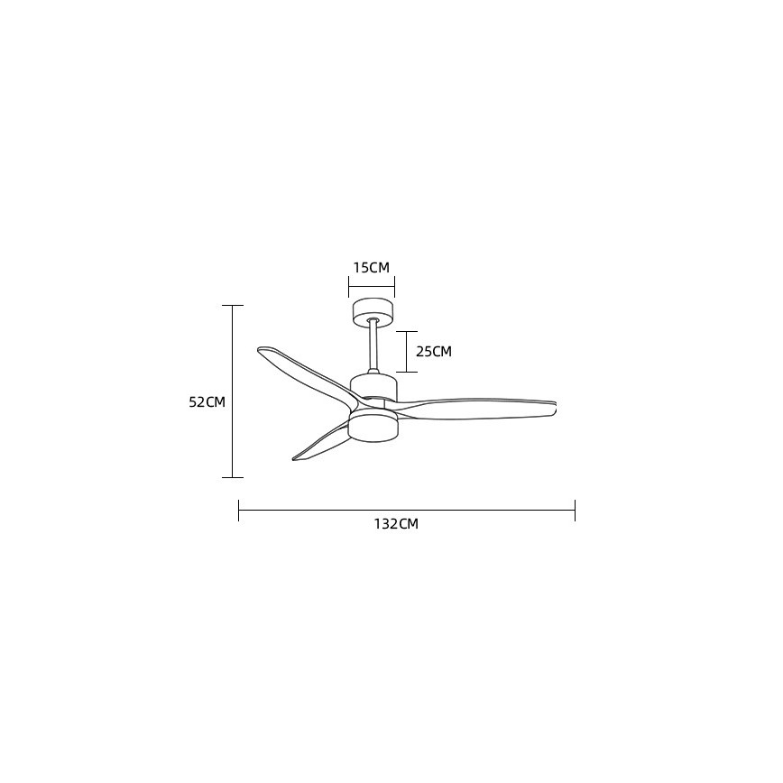 Immax NEO 07165-S - LED-Deckenventilator ELEGANTE LED/18W/230V Eiche Wi-Fi Tuya + Fernbedienung