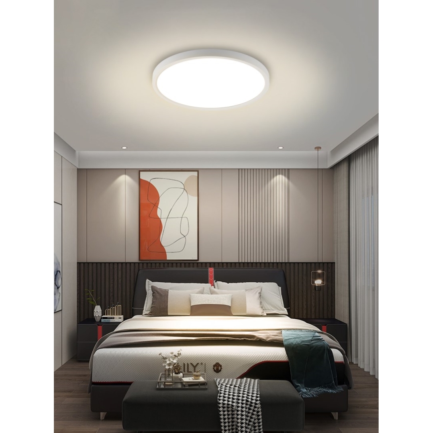 Immax NEO 07169-W60 - Plafonnier LED RGB+CCT à intensité variable NEO LITE TUDO 65W/230V 2700-6500K Wi-Fi Tuya + télécommande blanc