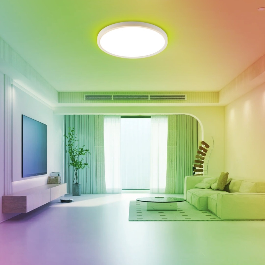 Immax NEO 07169-W60 - Plafonnier LED RGB+CCT à intensité variable NEO LITE TUDO 65W/230V 2700-6500K Wi-Fi Tuya + télécommande blanc