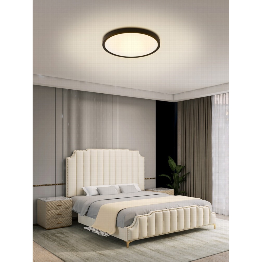 Immax NEO 07170-B60 - Plafonnier LED RGB+CCT à intensité variable NEO LITE TUDO LED/65W/230V 2700-6500K Wi-Fi Tuya noir + télécommande