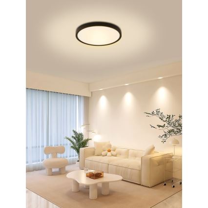Immax NEO 07170-B60 - Plafonnier LED RGB+CCT à intensité variable NEO LITE TUDO LED/65W/230V 2700-6500K Wi-Fi Tuya noir + télécommande