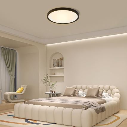 Immax NEO 07170-B60 - Plafonnier LED RGB+CCT à intensité variable NEO LITE TUDO LED/65W/230V 2700-6500K Wi-Fi Tuya noir + télécommande