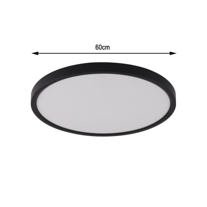 Immax NEO 07170-B60 - Plafonnier LED RGB+CCT à intensité variable NEO LITE TUDO LED/65W/230V 2700-6500K Wi-Fi Tuya noir + télécommande