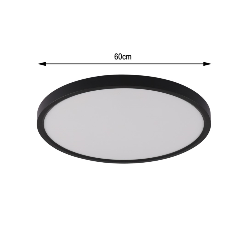 Immax NEO 07170-B60 - Plafonnier LED RGB+CCT à intensité variable NEO LITE TUDO LED/65W/230V 2700-6500K Wi-Fi Tuya noir + télécommande