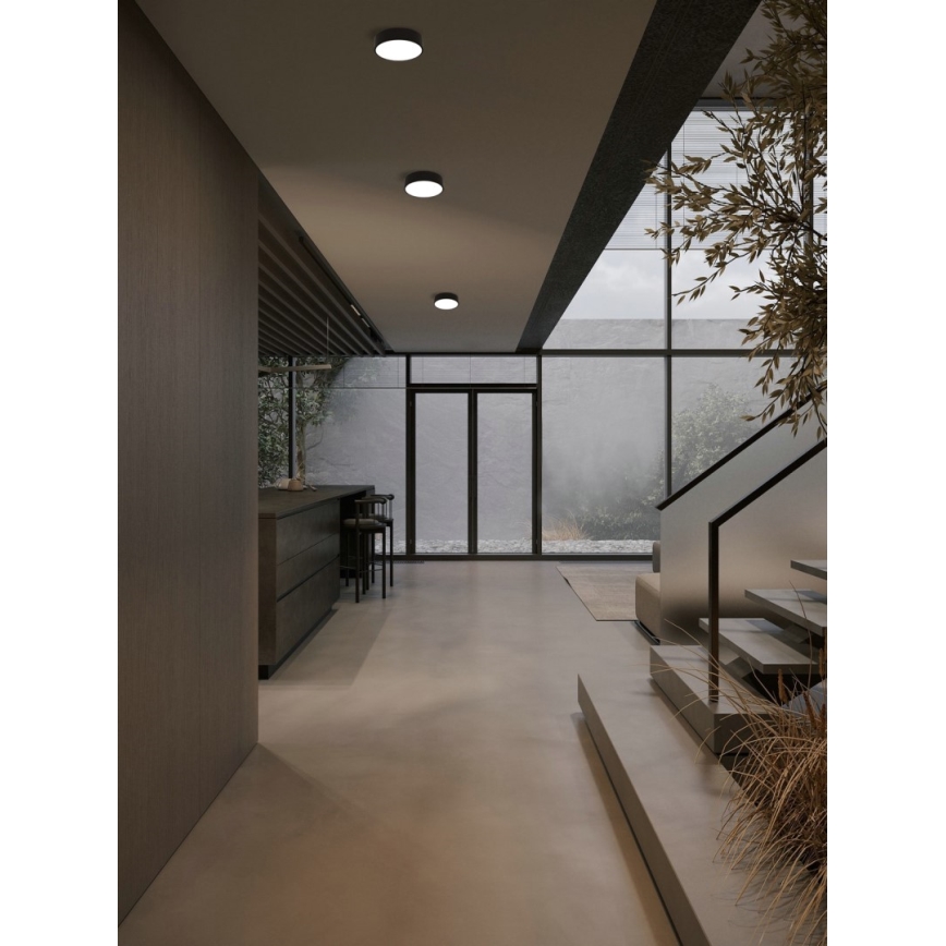 Immax NEO 07200L - Plafonnier à intensité variable RONDATE LED/18W/230V 3000-6000K d. 25 cm noir Tuya + télécommande