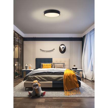 Immax NEO 07201L - Plafonnier à intensité variable RONDATE LED/28W/230V noir Tuya + télécommande