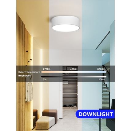 Immax NEO 07204L - Plafoniera LED dimmerabile RONDATE LED/18W/230V 3000-6000K bianco Tuya + telecomando