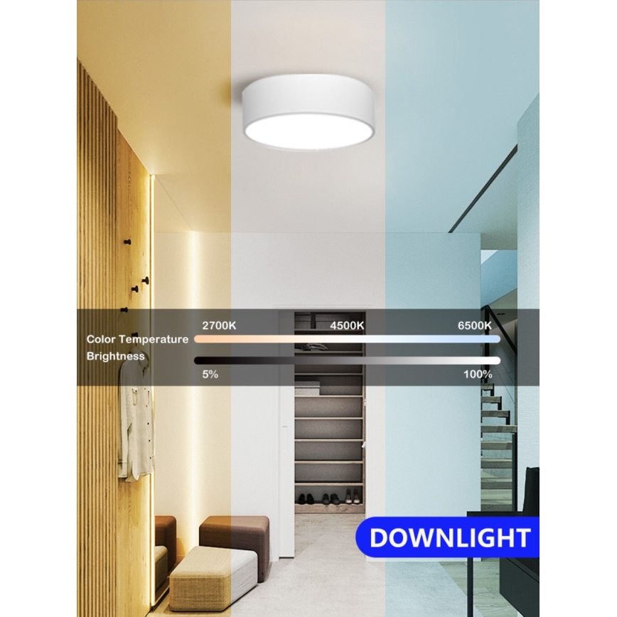 Immax NEO 07204L - Plafoniera LED dimmerabile RONDATE LED/18W/230V 3000-6000K bianco Tuya + telecomando