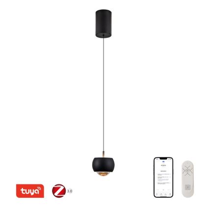 Immax NEO 07219L - Suspension filaire à intensité variable DORMINE LED/6W/230V mat noir Tuya + télécommande