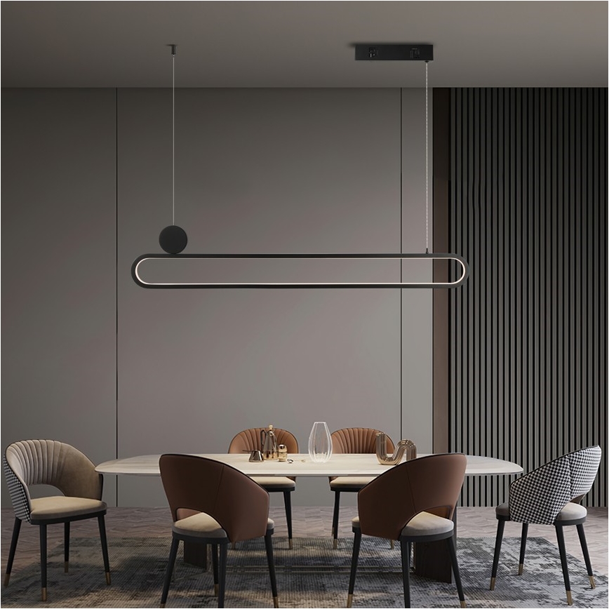 Immax NEO 07231L - Lampadario a sospensione con filo LED dimmerabile NEO LITE OVALE LED/50W/230V 2700-6500K Wi-Fi Tuya + telecomando