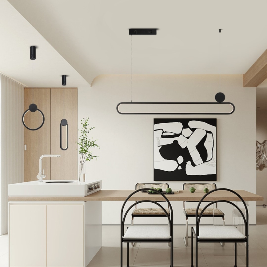 Immax NEO 07231L - Lampadario a sospensione con filo LED dimmerabile NEO LITE OVALE LED/50W/230V 2700-6500K Wi-Fi Tuya + telecomando