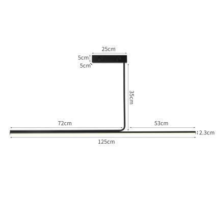Immax NEO 07235L - Lampadario a sospensione con supporto rigido LED dimmerabile NEO LITE ASTA LED/28W/230V Wi-Fi Tuya 2700-6500K + telecomando
