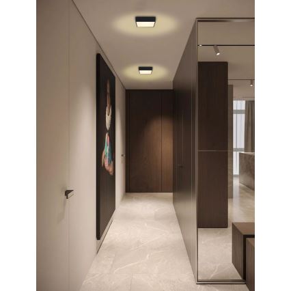 Immax NEO 07237L - Plafonnier à intensité variable LED CANTO LED/22W/230V noir Tuya + télécommande