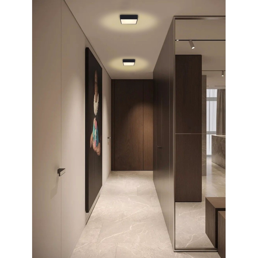 Immax NEO 07237L - Plafonnier à intensité variable LED CANTO LED/22W/230V noir Tuya + télécommande