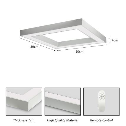 Immax NEO 07240L - Dimmbare LED-Deckenleuchte CANTO LED/60W/230V 2700-6500K Tuya weiß