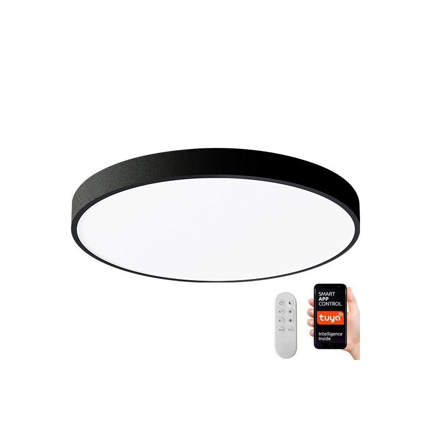 Immax NEO 07248L - Plafonnier à intensité variable NEO LITE SEMPLICI LED/36W/230V 3000-6000K Wi-Fi Tuya noir + télécommande