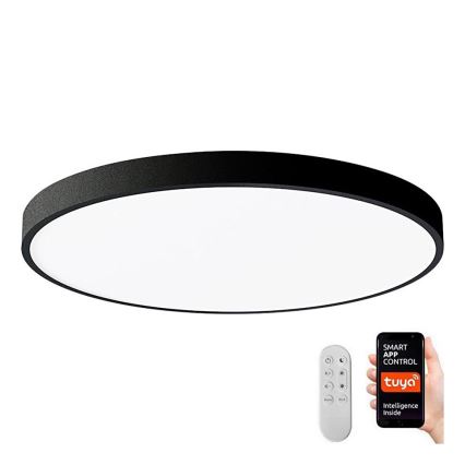 Immax NEO 07250L - Plafonnier à intensité variable NEO LITE SEMPLICI LED/60W/230V 3000-6000K Wi-Fi Tuya noir + Télécommande