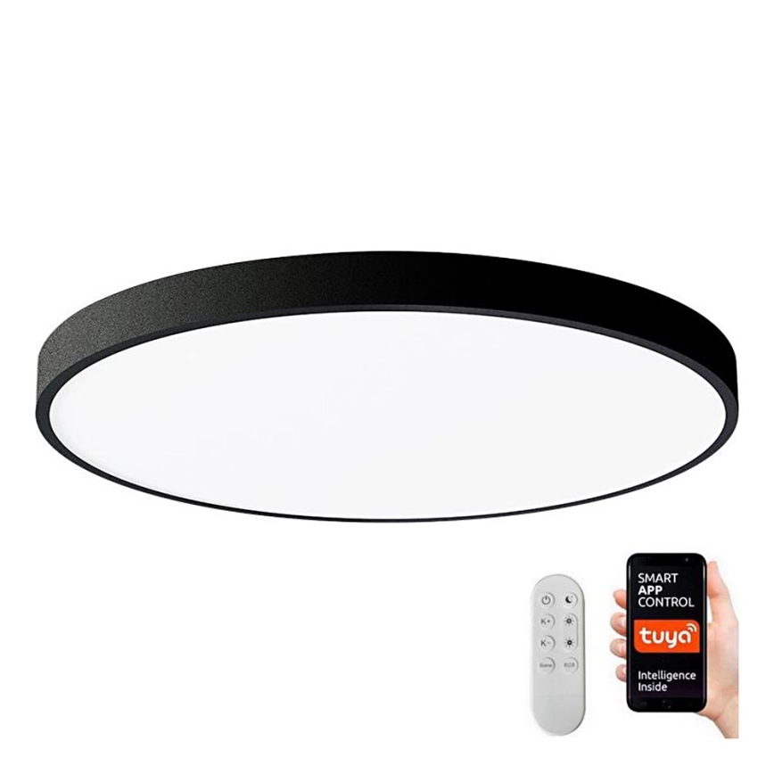 Immax NEO 07250L - Plafonnier à intensité variable NEO LITE SEMPLICI LED/60W/230V 3000-6000K Wi-Fi Tuya noir + Télécommande