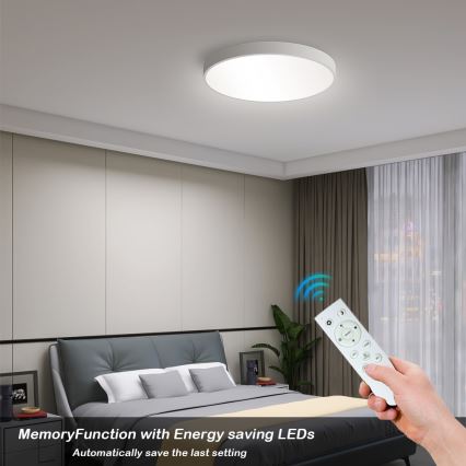 Immax NEO 07251L - Plafoniera LED dimmerabile NEO LITE SEMPLICI LED/36W/230V 3000-6000K Wi-Fi Tuya bianco + telecomando