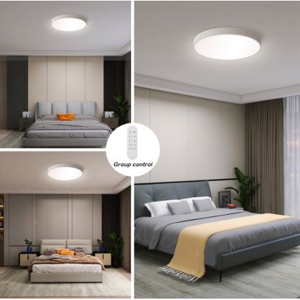 Immax NEO 07251L - Plafoniera LED dimmerabile NEO LITE SEMPLICI LED/36W/230V 3000-6000K Wi-Fi Tuya bianco + telecomando