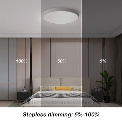 Immax NEO 07251L - Plafoniera LED dimmerabile NEO LITE SEMPLICI LED/36W/230V 3000-6000K Wi-Fi Tuya bianco + telecomando