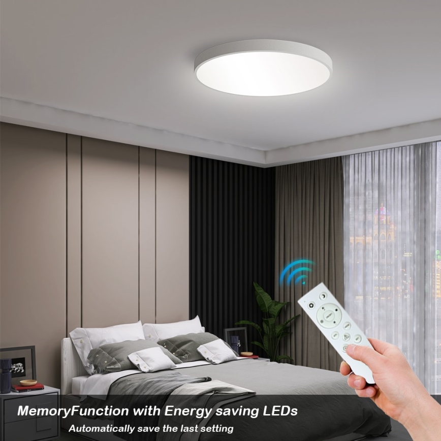 Immax NEO 07252L - Plafoniera LED dimmerabile NEO LITE SEMPLICI LED/48W/230V 3000-6000K Wi-Fi Tuya bianco + telecomando