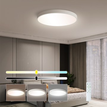 Immax NEO 07252L - Plafoniera LED dimmerabile NEO LITE SEMPLICI LED/48W/230V 3000-6000K Wi-Fi Tuya bianco + telecomando