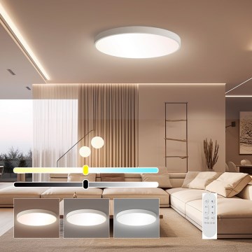 Immax NEO 07253L - Dimmbare LED-Deckenleuchte NEO LITE SEMPLICI LED/60W/230V 3000-6000K Wi-Fi Tuya weiß + Fernbedienung