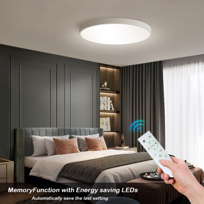 Immax NEO 07253L - Plafoniera LED dimmerabile NEO LITE SEMPLICI LED/60W/230V 3000-6000K Wi-Fi Tuya bianco + telecomando