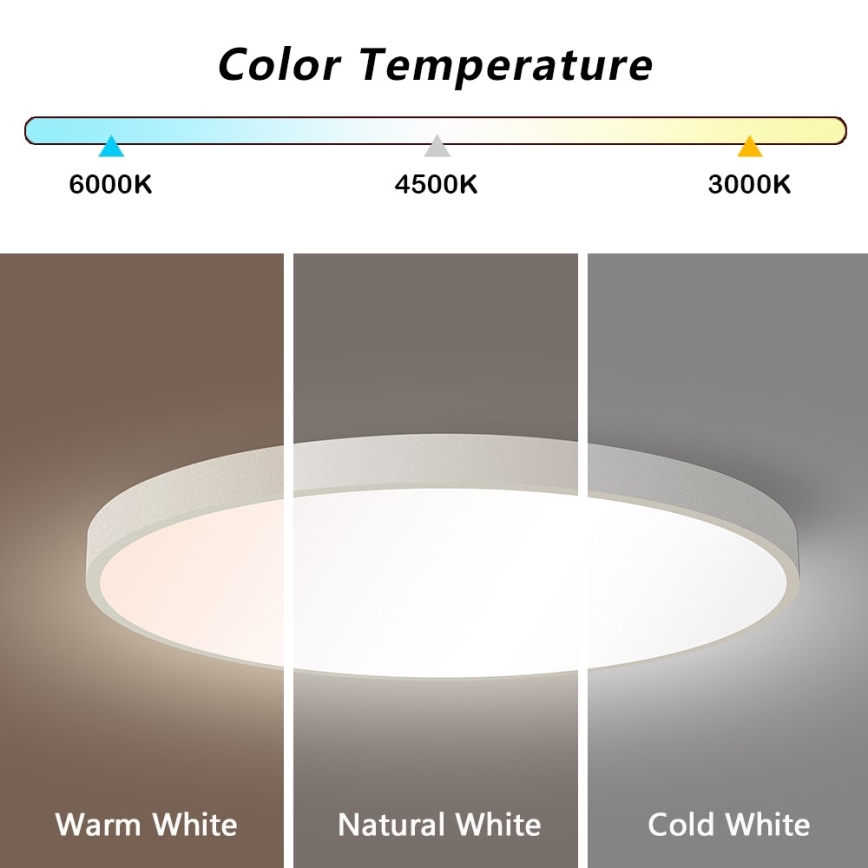 Immax NEO 07253L - Plafoniera LED dimmerabile NEO LITE SEMPLICI LED/60W/230V 3000-6000K Wi-Fi Tuya bianco + telecomando