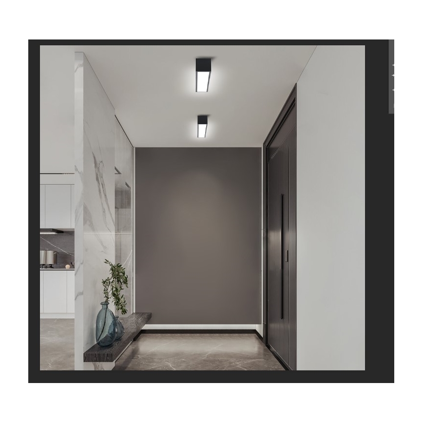 Immax NEO 07254L - Plafoniera LED dimmerabile NEO LITE LUNGO LED/20W/230V 3000-6000K Wi-Fi Tuya nero + telecomando